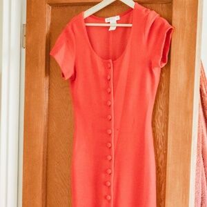 Vintage Rampage Button Down Bodycon Red Dress